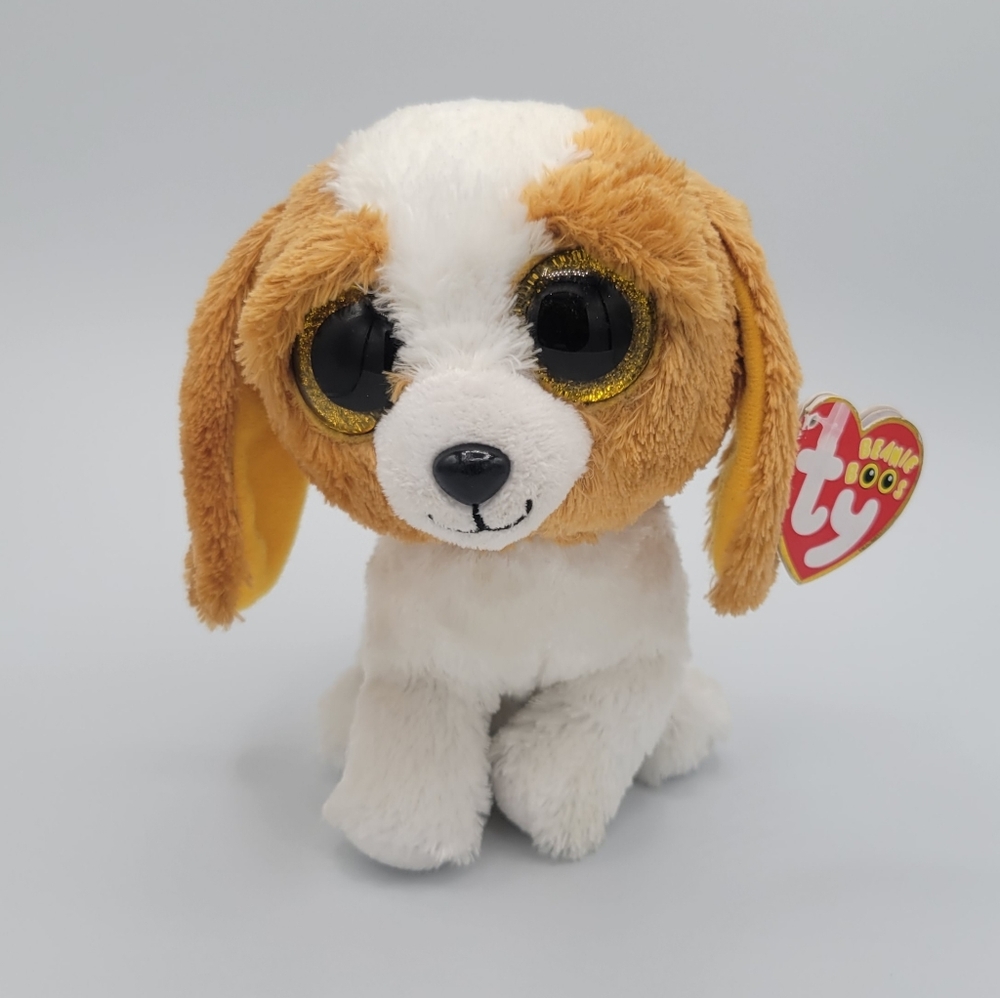 6" Cookie The Beagle Ty Beanie Boo Brown and White Dog Plush NTW